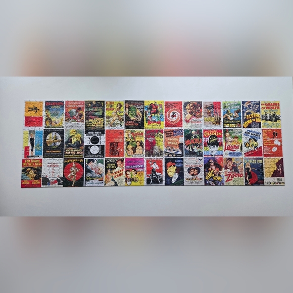 Re-Marks Panoramic Classic Movies 1000 Piece Puzzle - Picture 4 of 6